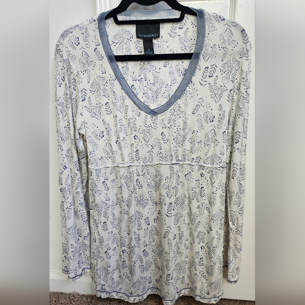 Cynthia Rowley Oversized Umpire Waist Shirt in Floral Print